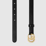 GG Marmont thin leather belt with shiny buckle - Image 2